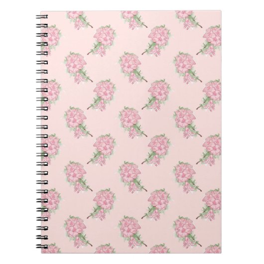 Carnet Soft Pink Floral Pattern | Romantic Flower (Devant)