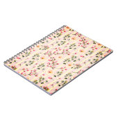 Carnet Soft Pink Floral Stripe Pattern (Côté gauche)