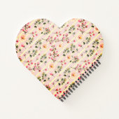 Carnet Soft Pink Floral Stripe Pattern (Dos)