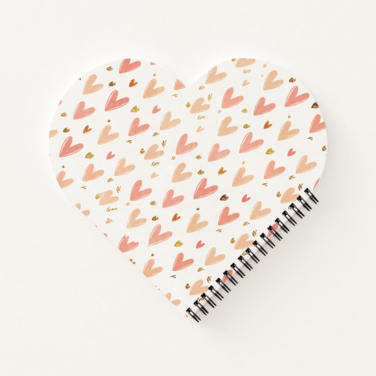 Carnet Soft Pink Hearts Seamless Pattern (Dos)