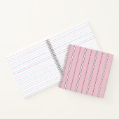 Carnet Soft Pink Vertical Stripe Pattern Minimal (Intérieur)