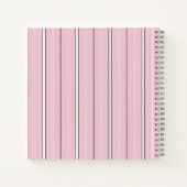 Carnet Soft Pink Vertical Stripe Pattern Minimal (Dos)