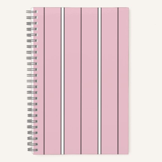 Carnet Soft Pink Vertical Stripe Pattern Minimal (Recto)
