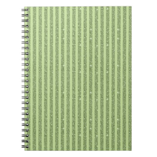 Carnet Soft Pistachio Glitter Style Minimal Pattern (Devant)