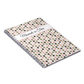 Carnet Soft, Retro Olive, Pink, and Brown Polka Dots (Côté Droit)