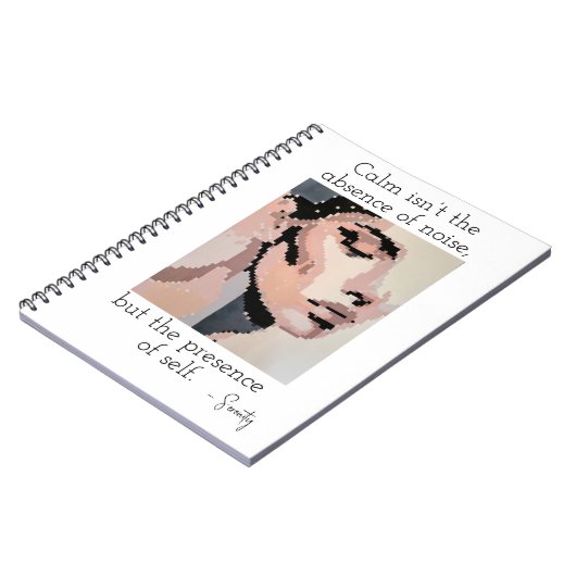 Carnet Soft Serenity in Pixel Harmony (Côté gauche)