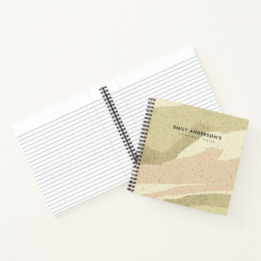 CARNET SOFT SUBTLE ROSE GRAY MODERNE VAGUES D'ART ABSTRAI (Intérieur)