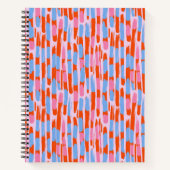 Carnet Soft vertical watercolour lines (Devant)