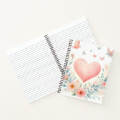 Carnet Soft Watercolor Heart Love Flowers Birds (Intérieur)