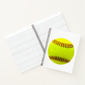 Carnet Softball Cutomize Personnaliser Turquoise Ball Cao (Intérieur)