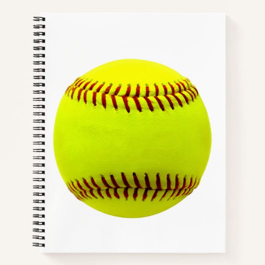Carnet Softball Cutomize Personnaliser Turquoise Ball Cao (Devant)