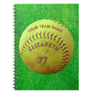 Carnet Softball Dirty Name Numéro d'équipe Ball Noeud
