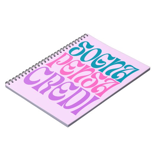 Carnet Sogna Pensa Credi (Côté gauche)