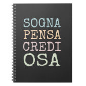 Carnet Sogna, pensa, crédit, osa (Devant)