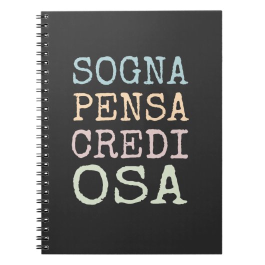 Carnet Sogna, pensa, crédit, osa (Devant)