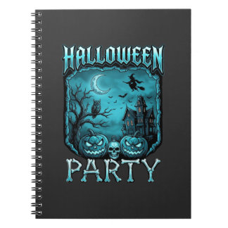 Carnet Soirée Halloween Maison Hantée Citrouilles Crâne S