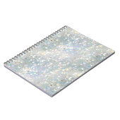 Carnet Soirée Parties scintillant Bleu Blanc Bokeh Annive (Côté gauche)