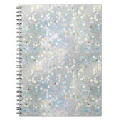 Carnet Soirée Parties scintillant Bleu Blanc Bokeh Annive (Devant)