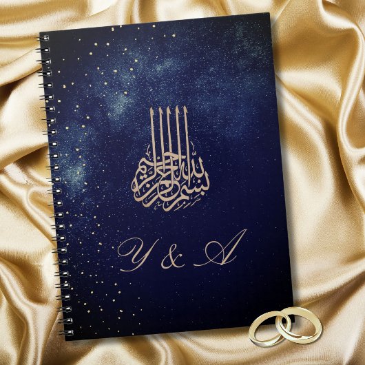 Carnet Soirée Sky Astral Gold Stars Mariage bleu