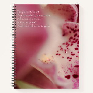 Carnet Sois Coeur Patient - Orchidées