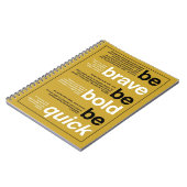 Carnet Sois Courageux ! Soyez Audacieux ! Sois Rapide ! C (Côté gauche)