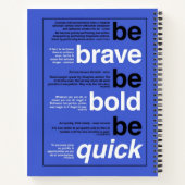 Carnet Sois Courageux ! Soyez Audacieux ! Sois Rapide ! C (Dos)