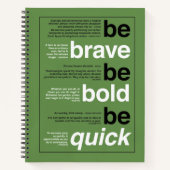 Carnet Sois Courageux ! Soyez Audacieux ! Sois Rapide ! V (Devant)