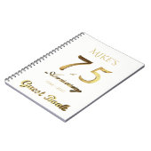 Carnet soixante-quinzième Anniversaire 75 ans de partie (Côté gauche)