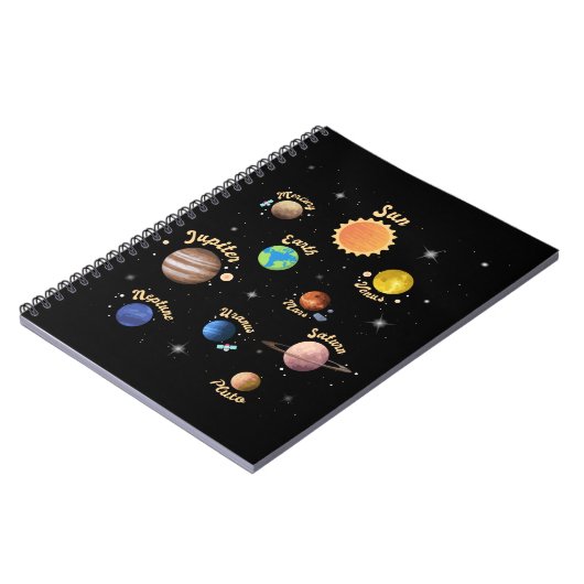 Carnet Solar System Planets Kids Knowledge Outer Space T- (Côté gauche)