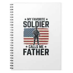 Carnet Soldat Patriotique Père Chemise Vintage Vector Des
