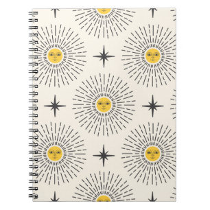 Carnet Soleil avec Motif céleste sans joint