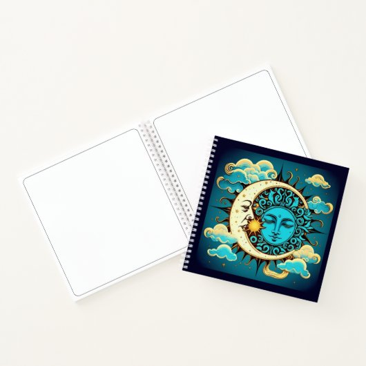 Carnet Soleil céleste et lune (Intérieur)