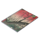 Carnet soleil couchant japonais pruniers arbres (Côté gauche)