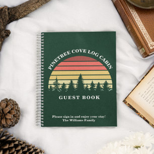 Carnet Soleil couché personnalisé Cabine Lake House Green