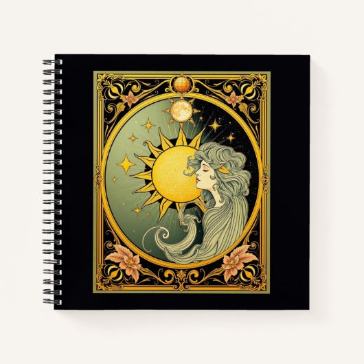 Carnet Soleil & Déesse Art Nouveau (Devant)