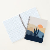 Carnet Soleil désert bleu et beige (Intérieur)