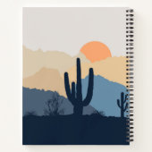 Carnet Soleil désert bleu et beige (Dos)