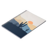Carnet Soleil désert bleu et beige (Côté gauche)