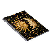 Carnet Soleil et Lune Célestes Or (Côté Droit)