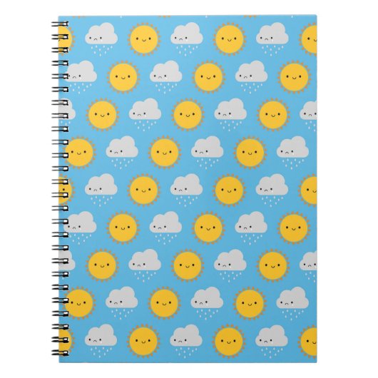 Carnet Soleil et pluie Kawaii (Devant)