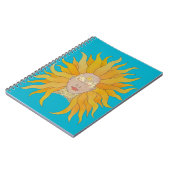 Carnet Soleil jaune turquoise inspiré (Côté gauche)