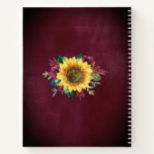 Carnet Soleil Lumière Florale Bourgogne Aquarelle (Dos)