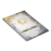 Carnet Soleil, Lune, Étoiles Célestes Aquarelle (Côté Droit)