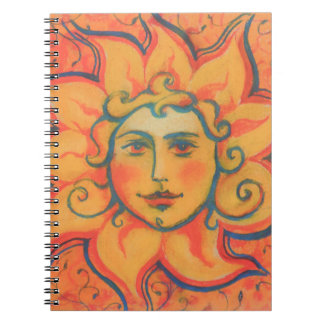 Carnet Soleil souriant, Art Imaginaire Fairytale, Jaune o