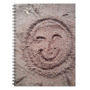 Carnet Soleil souriant, Emoticon de sable, Emoji d'été