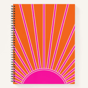 Carnet Soleil Sunrise Orange Et Rose Chaud Preppy Sunshin