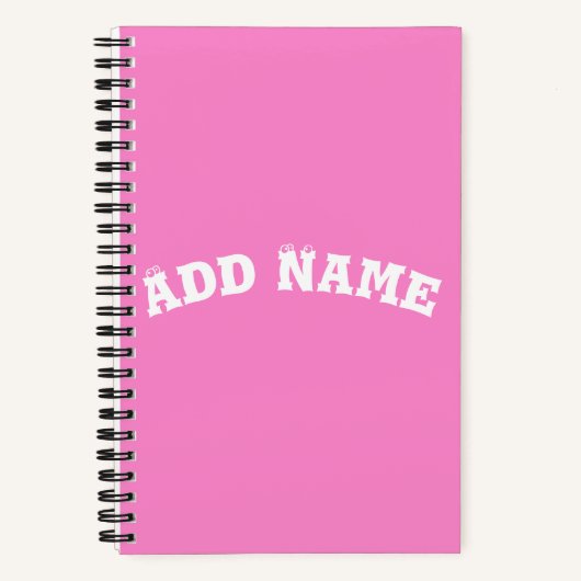 Carnet Solide Plain Taffy Bébé rose (Recto)