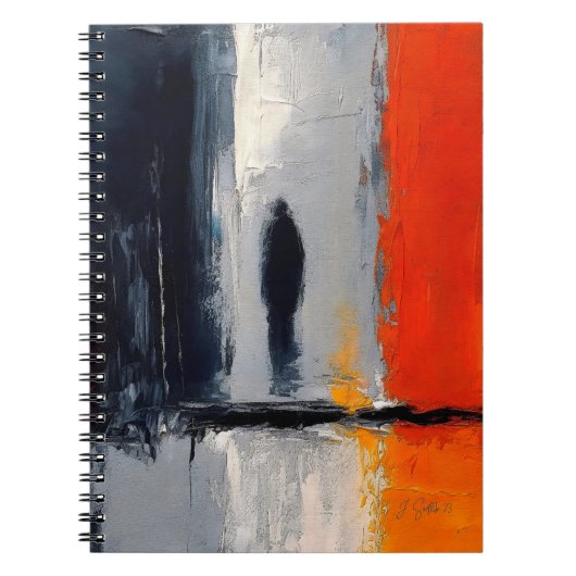 Carnet Solitude – Figure Abstrait dans le Silence Urbain (Devant)