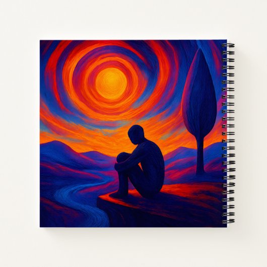 Carnet Solitude Reflected Artistic Abstract (Dos)