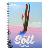 Carnet Söll, Autriche Affiche de voyage ski (Devant)